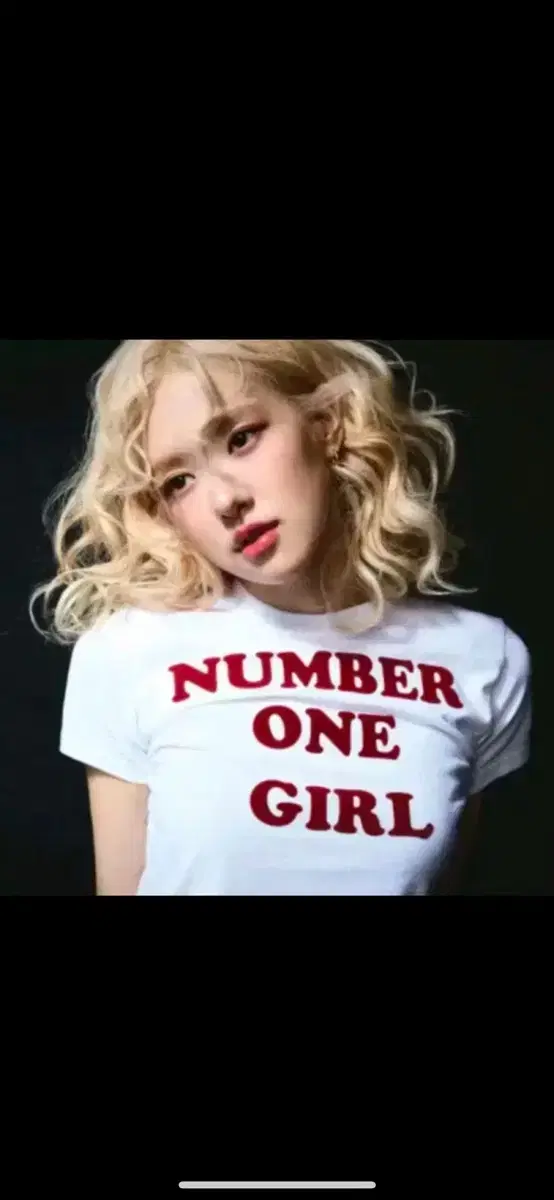 로제 팝업 넘버원걸 티셔츠 화이트 number one girl 새상품